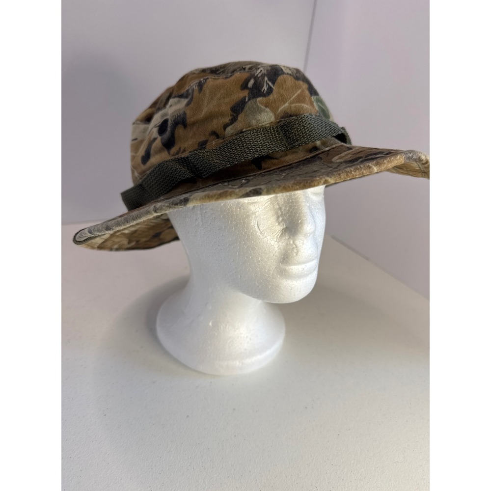 US Military Type II Jungle Hat Boonie Camo Leaf Pattern Size 7.5 Made in USA